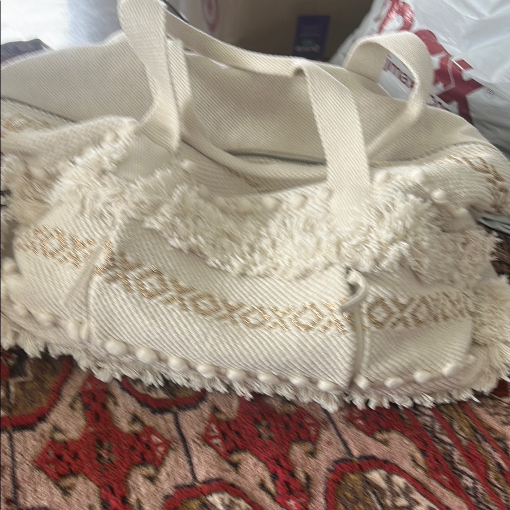 Universal Thread Cream Textured Weekender Bag - image 1